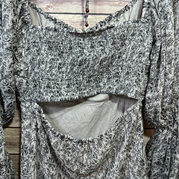 Free People Aglow Maxi Dress Black White Chiffon Size Medium - Picture 8 of 9